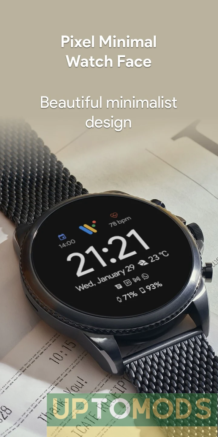 pixel minimal watch face premium apk