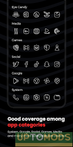 vera outline white icon pack black