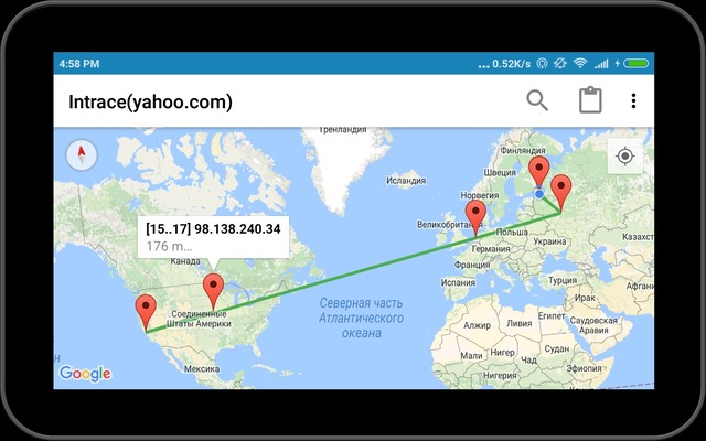 Intrace Visual Traceroute for android