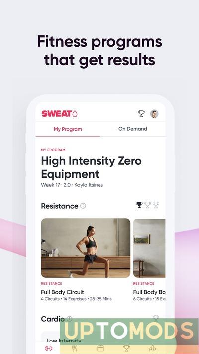 Sweat Fitness App For Women Mod free